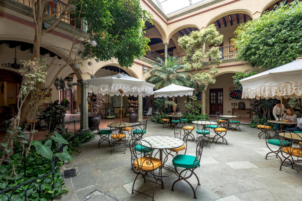 Atrium courtyard at the Hotel CasAntica