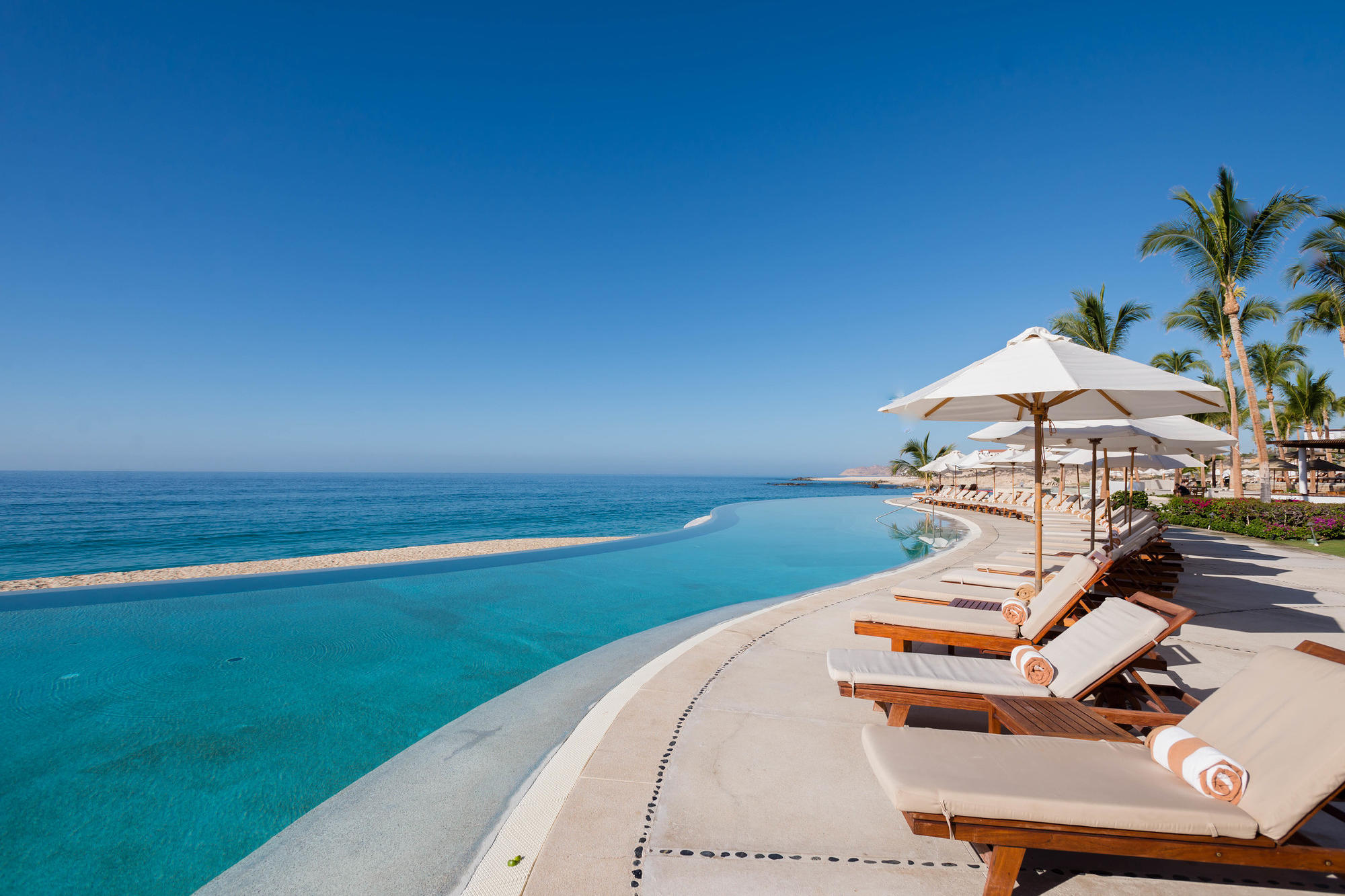 One of two stunning beachfront infinity pools at Marquis Los Cabos