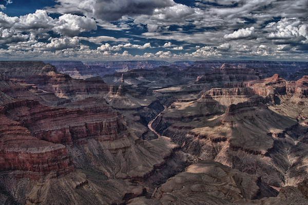 Il fiume Colorado dal margine meridionale del Grand Canyon (foto per gentile concessione di Todd Shoemake )