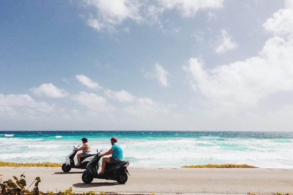 Cozumel road and ocean