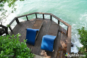 Terrace on the one-bedroom cottage at the Jamaica Inn, Jamaica