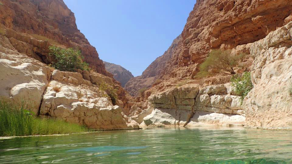 A entrada para Wadi Shab. Foto: Kevin Brouillard