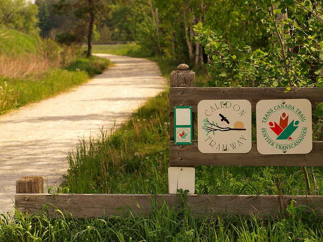 Signage for the Great Trail in Caledon, Ontario. Photo courtesy of Michael Gil