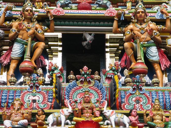 Photo du détail du temple de Kapaleeshwarar avec l'aimable autorisation de mountainamoeba via Flickr
