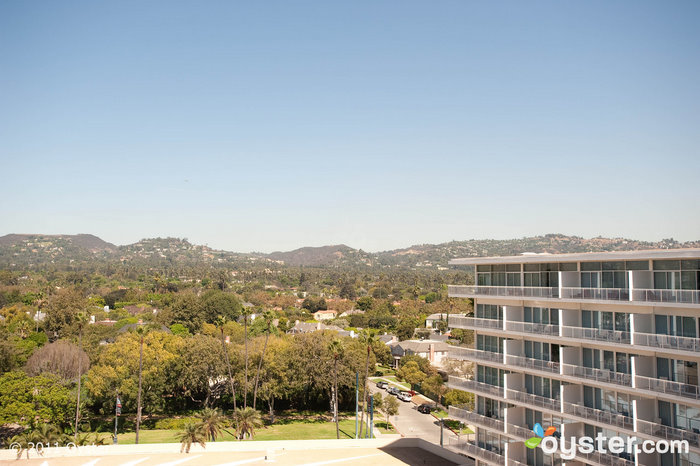 A vista da Suíte Presidencial Varanda no Beverly Hilton; Los Angeles, Califórnia