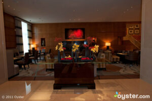 The lobby at the Mandarin Oriental, Boston; Boston, MA