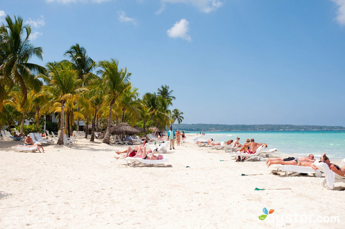 La plage des couples a balayé Negril; Negril, Jamaïque