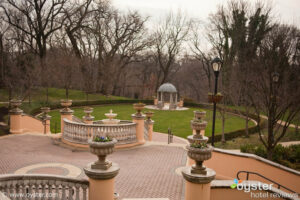 Garden at the Omni Shoreham Hotel in Washington, D.C., where Washington Post reporter Andrea Sachs shadowed reporter Will Begeny.