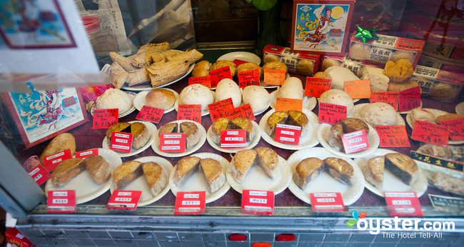 Fenêtre d'affichage des aliments dans le quartier chinois de San Francisco