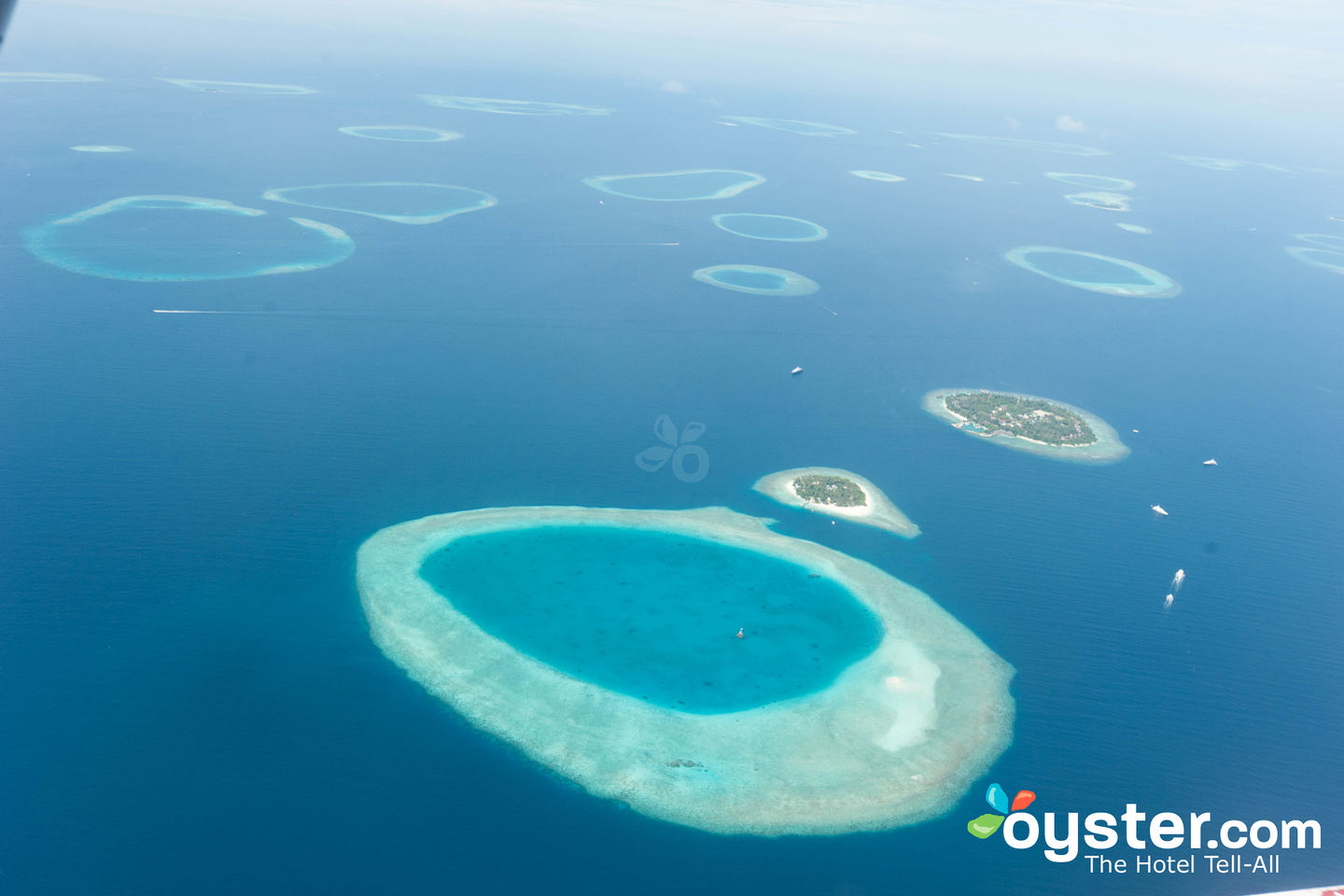 View of the Maldives from a Seaplane