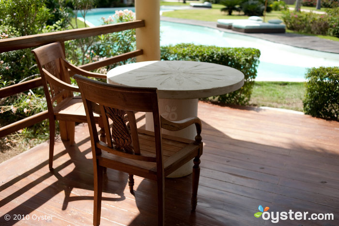 Balcon à la vue sur le jardin Agua Junior Suite