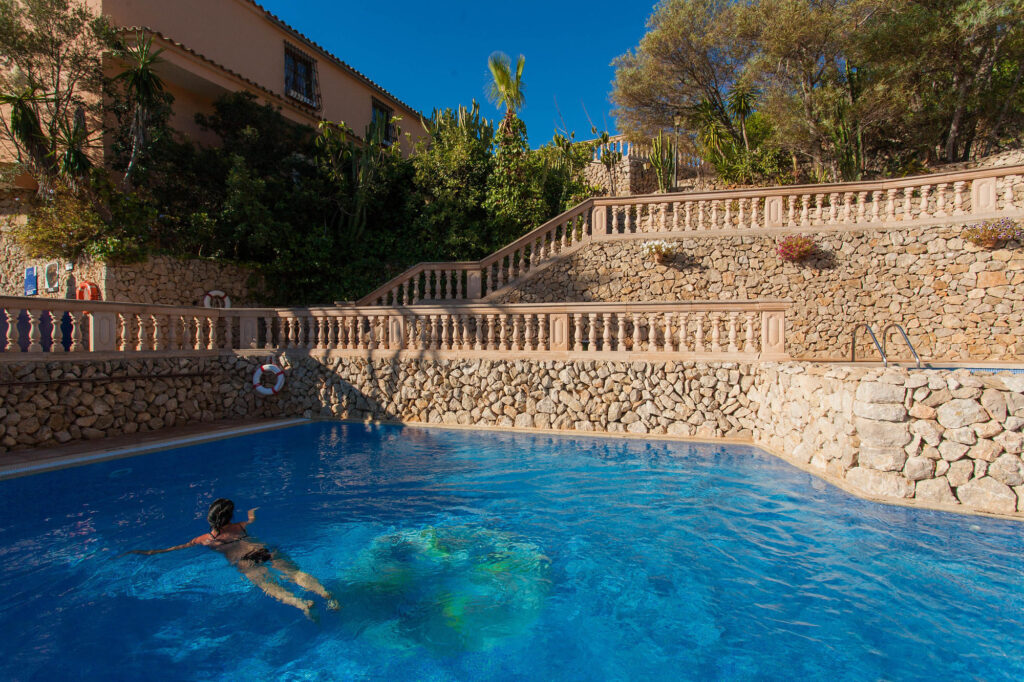 The Pool at the Hotel Petit Cala Fornells, Mallorca