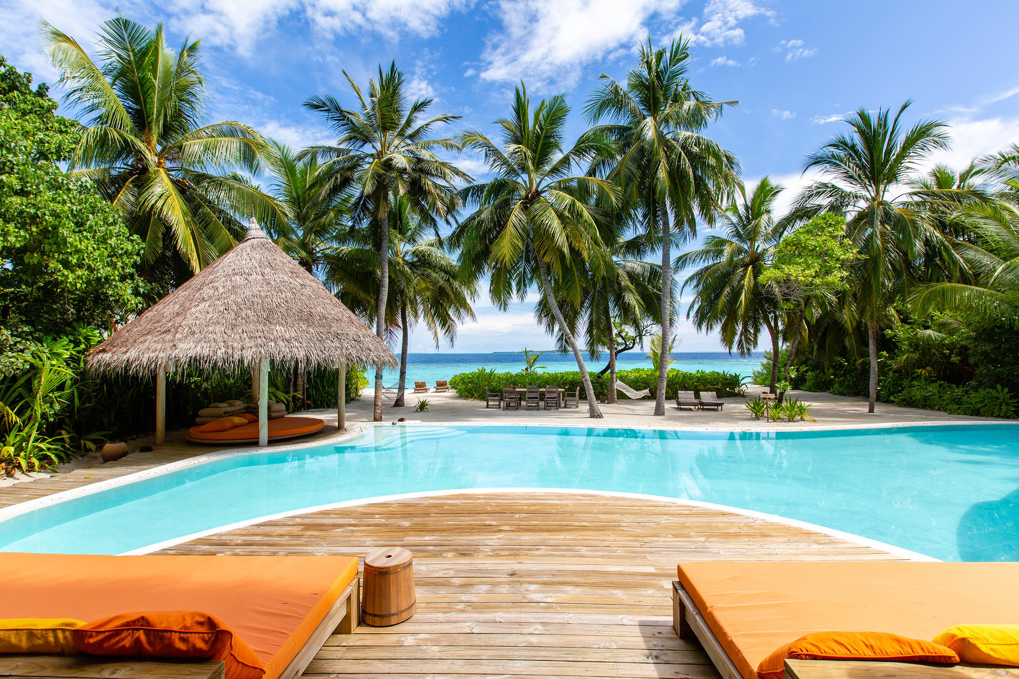The view from Villa 15 at Soneva Fushi in The Maldives