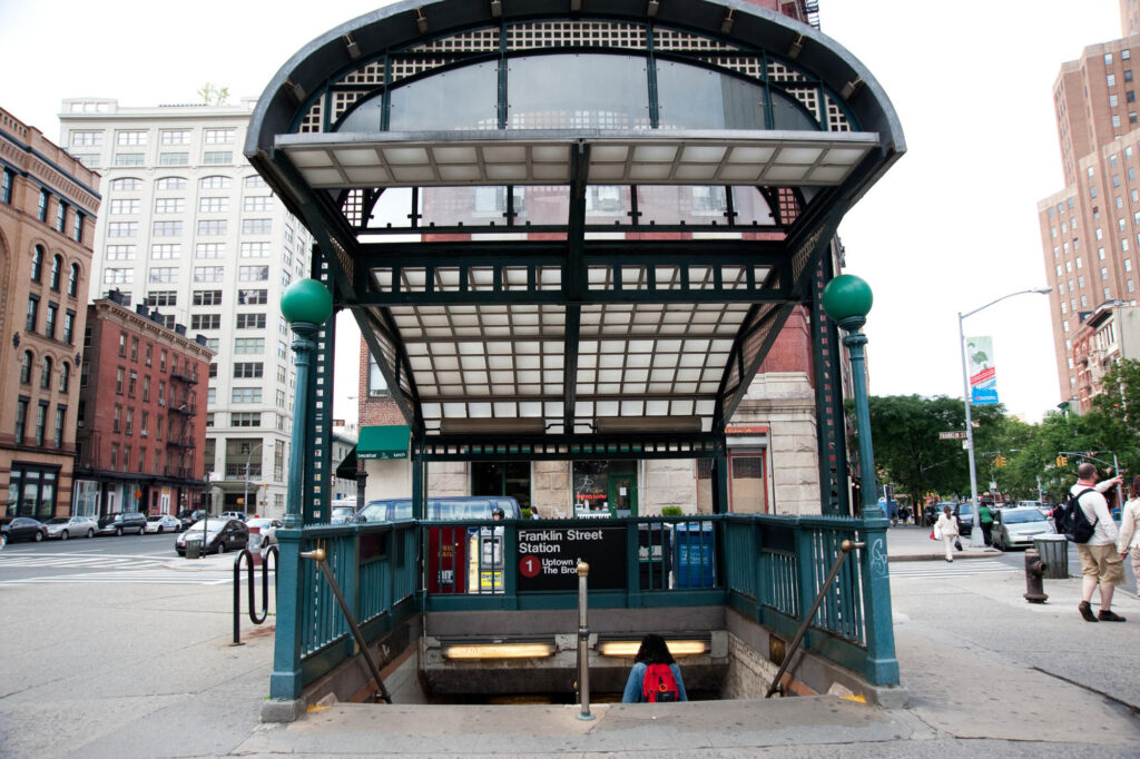 Franklin St. station in TriBeCa, New York, NY