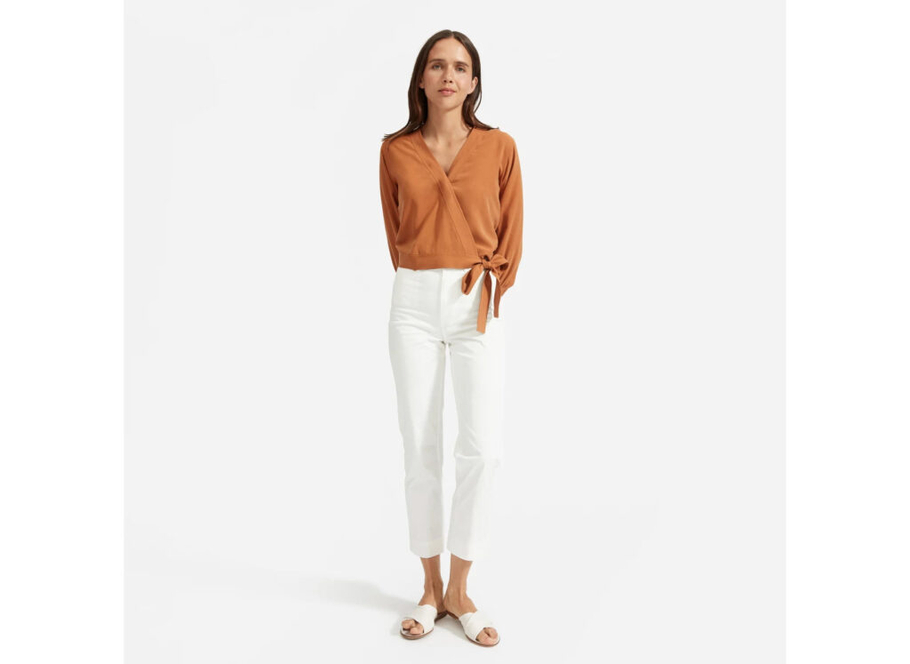 The Washable Silk Wrap Top from Everlane