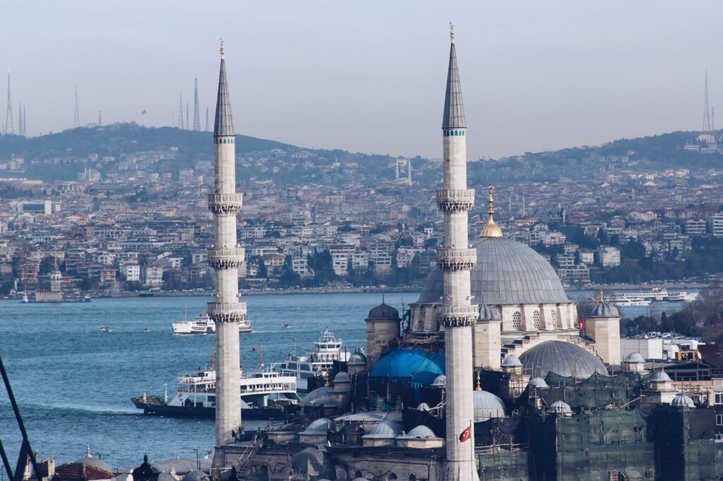 Blue mosque in Istanbul, Turkey view