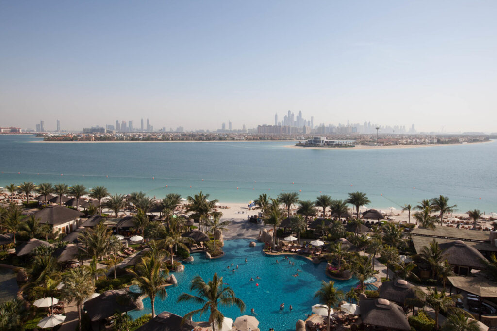 Pool view from The Palm Suite at the Sofitel Dubai The Palm Resort & Spa