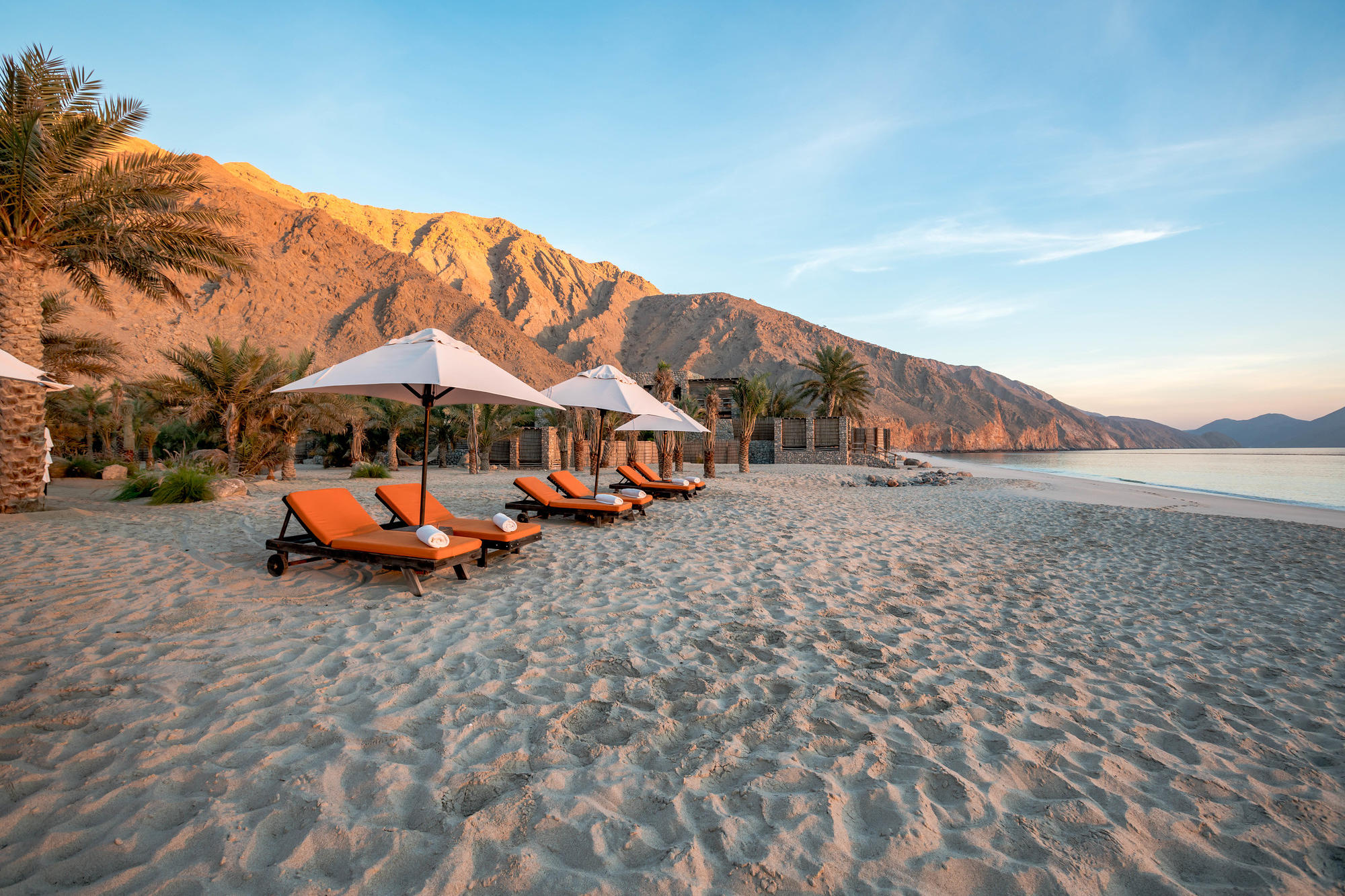 Beach at Six Senses Zighy Bay