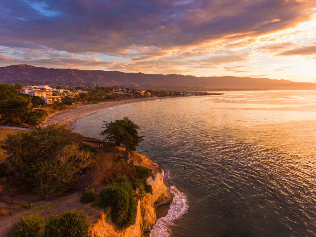 Leadbetter Point at sunrise, Santa Barbara, California