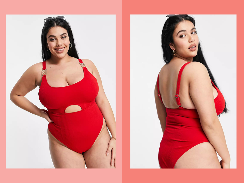 Beauty in Red Swimsuit for Young Girls – MommyHugs