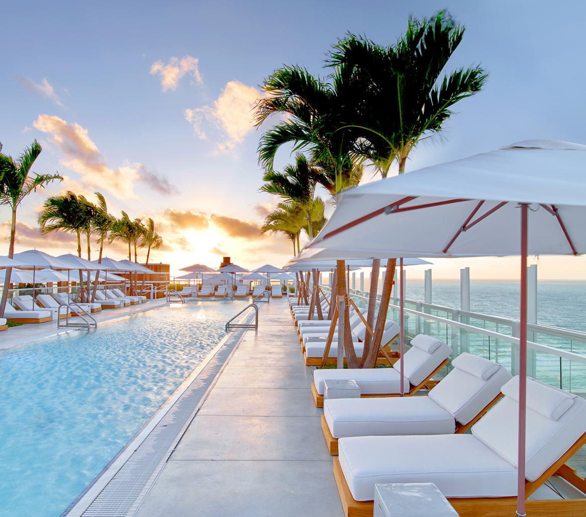 Rooftop pool at 1 Hotel South Miami Beach