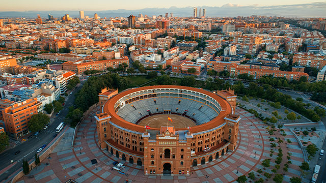 Madrid Las Ventas Bullring aerial view