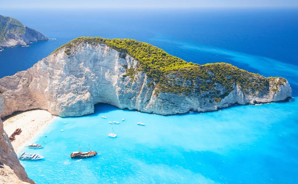 Zakynthos, Greek island, Navagio bay